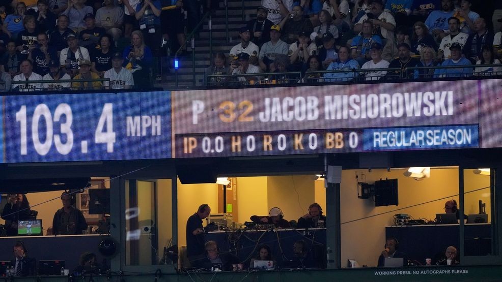 Brewers' Jacob Misiorowski sets World Series velocity record on his first pitch — Fox 11 Green Bay Sports, Savage Sports news