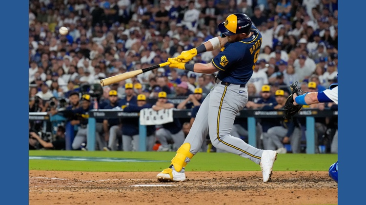 Brewers stun Dodgers with back-to-back homers in 7th inning and take 3-0 lead in NLCS with 6-2 win — KARE 11 Sports, Savage Sports news