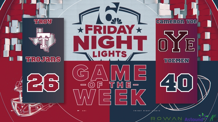 Friday Night Lights Game of the Week | Troy vs. Cameron Yoe — KCEN (Central Texas), Savage Sports news