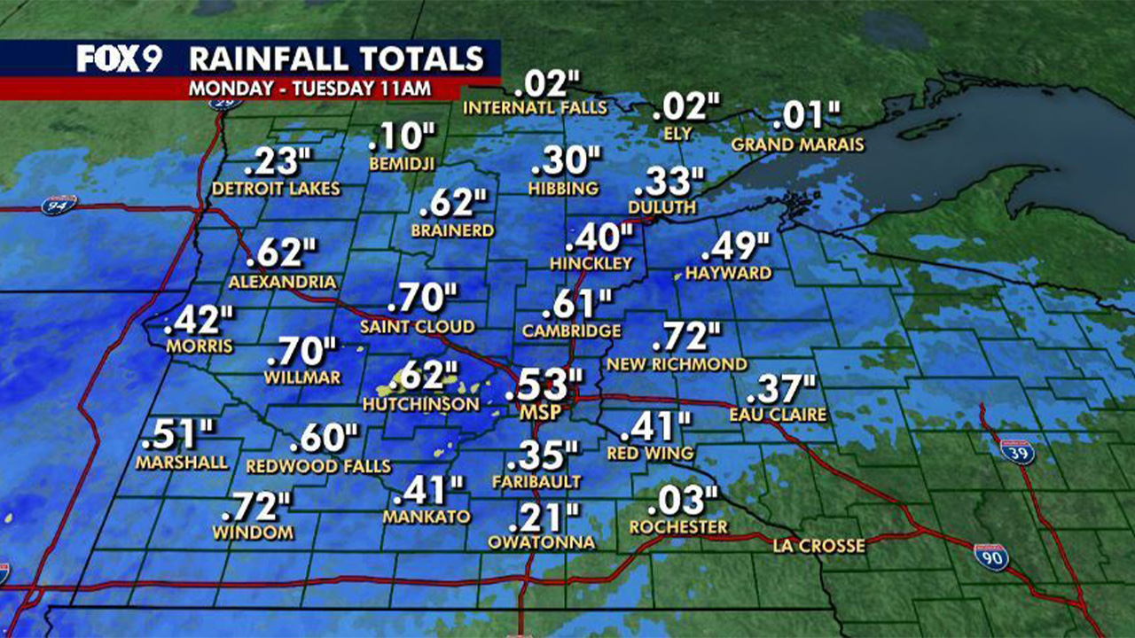 Minnesota weather: Rain totals from Monday and Tuesday showers — Savage Community news