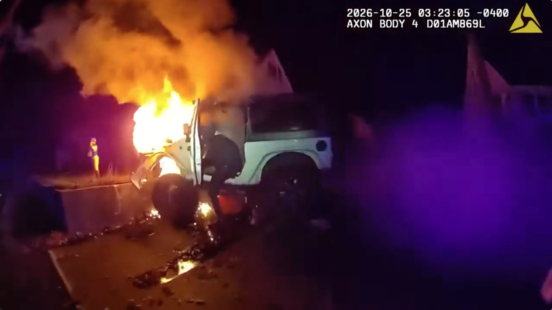 Bodycam video shows police rescuing man from burning Jeep after crash; driver facing multiple charges — FOX 9, Savage Community news